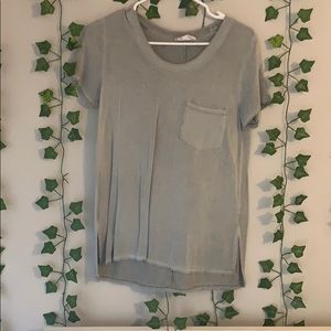 light greenish shirt